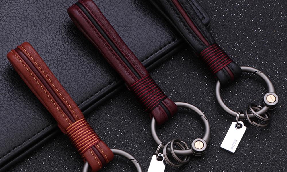 Lot De 15 Porte-clés En Cuir Tressé - 15 Couleurs - Boucle 3 Cm, Longueur 11 Cm - Cadeau Homme Femme